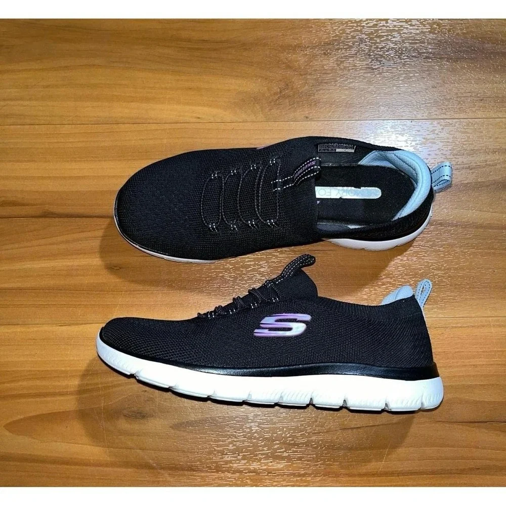 Womens Skechers Walking Memory Foam Stretch Slip On Shoes
